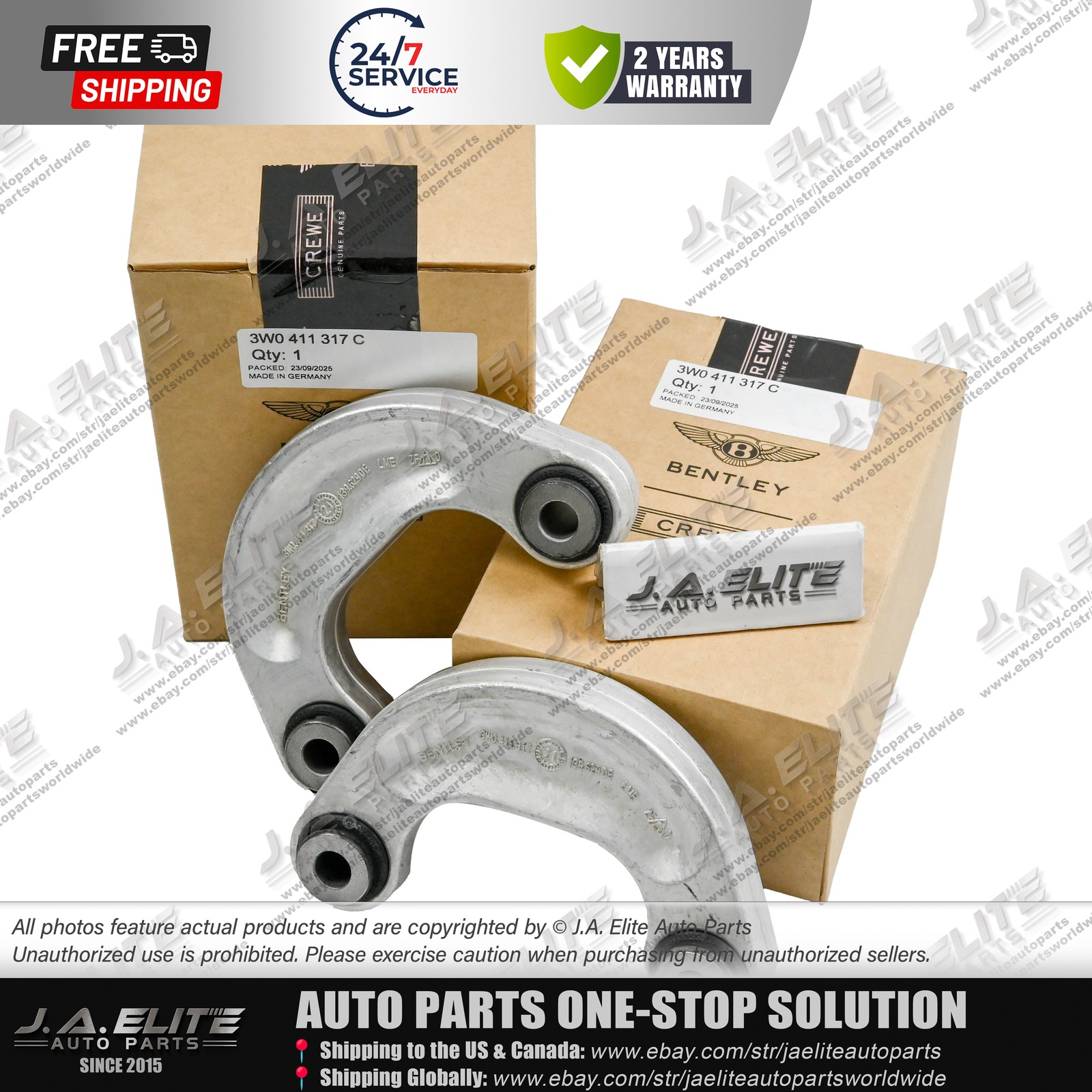 Genuine Front Sway Bar Link set fits Bentley Continental Flying Spur 3W0411317C. Genuine Front Sway Bar Link set fits Bentley Continental Flying Spur 3W0411317C.
