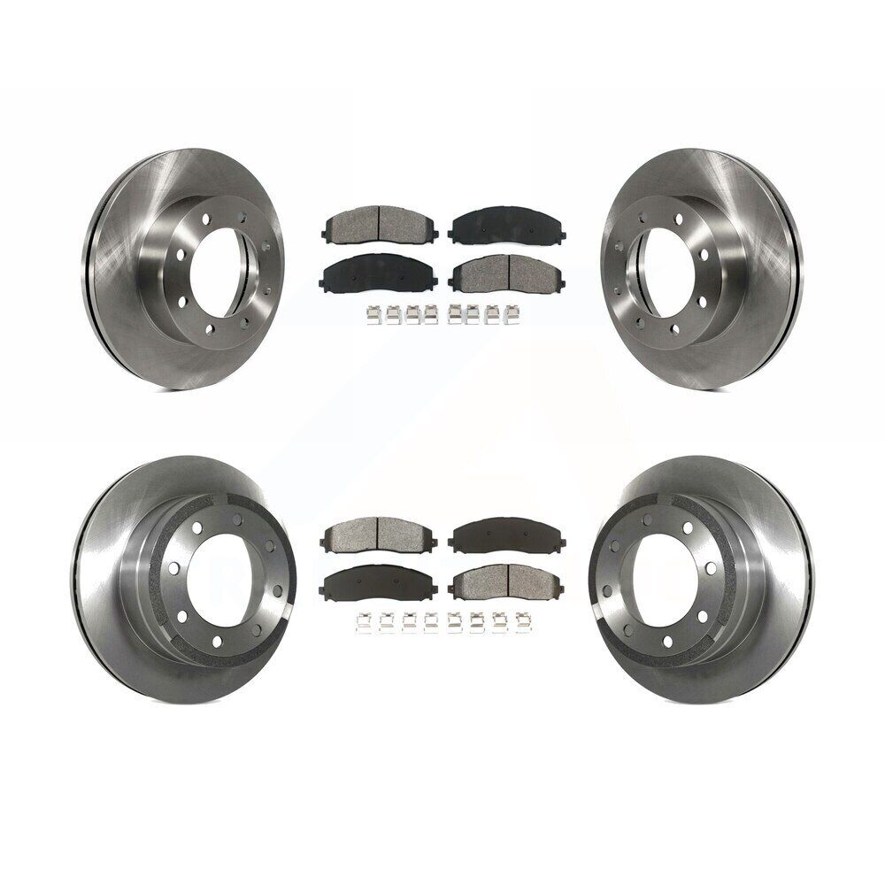 K8S Front Rear Disc Rotors & Metallic Brake Pads for Ford F-250 Super Duty F-350