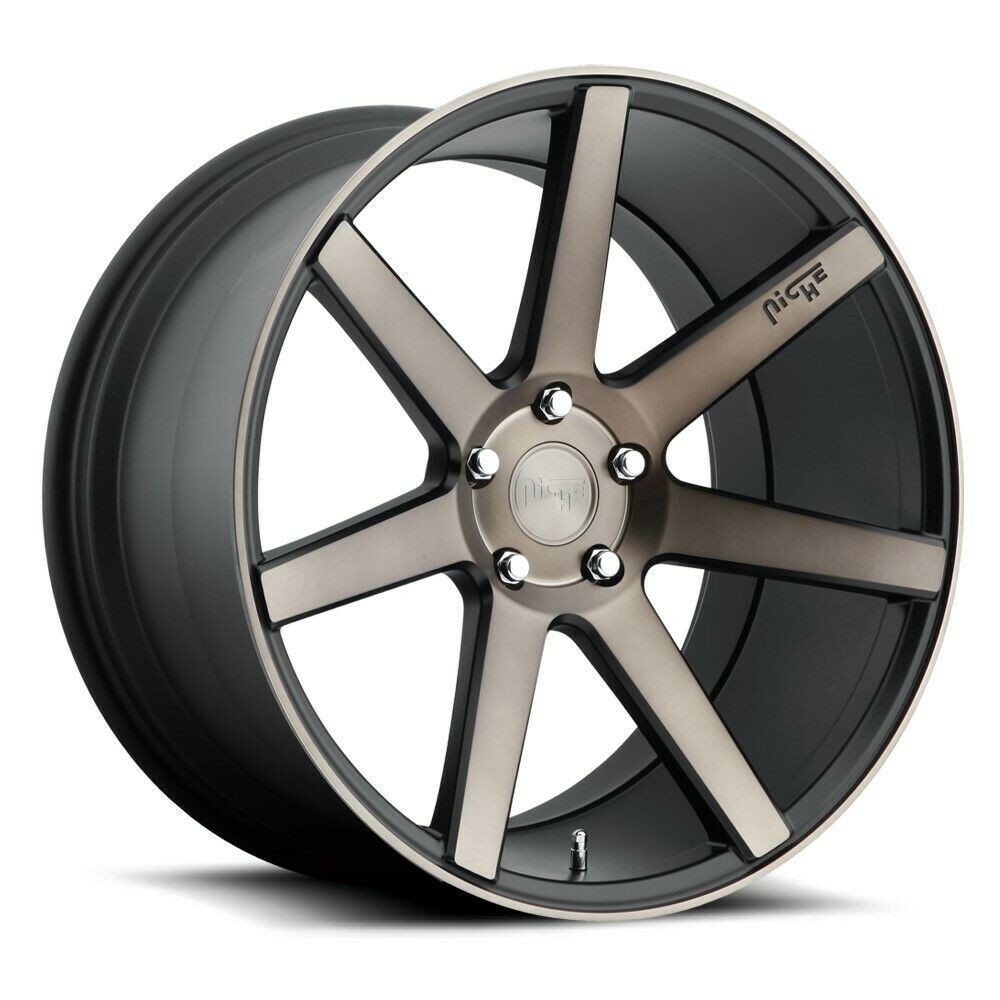 Niche 1PC M150 Verona 18x8 5x4.5 Matte Black Machined Wheel 18\
