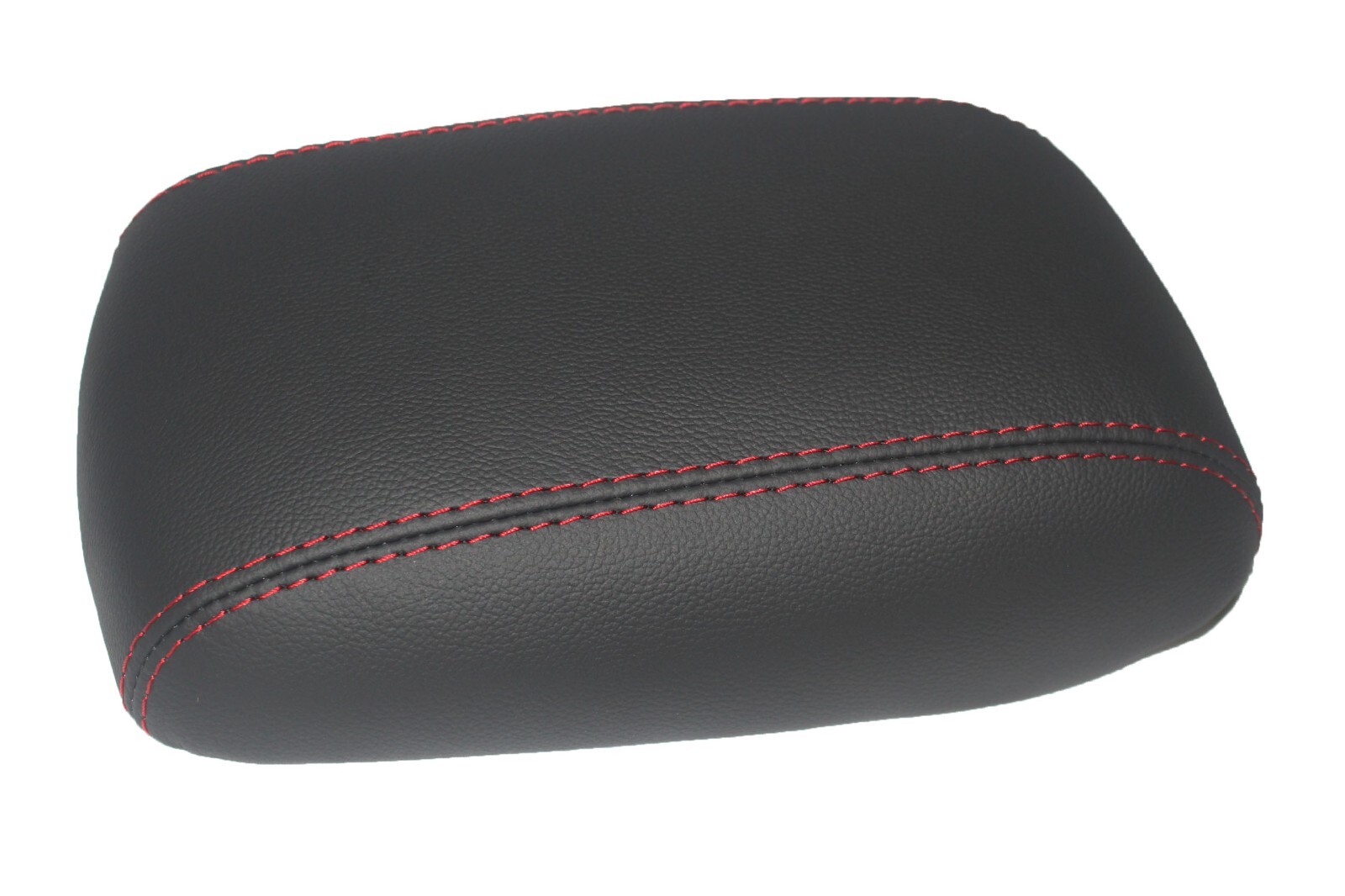 Fits 08-16 Subaru Impreza WRX Synthetic Leather Center Console Cover Red Stitch