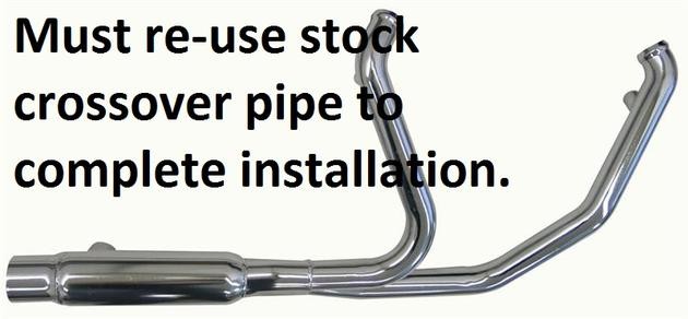 Bassani 2x2 Duals Headers Chrome #1F24A Harley Davidson
