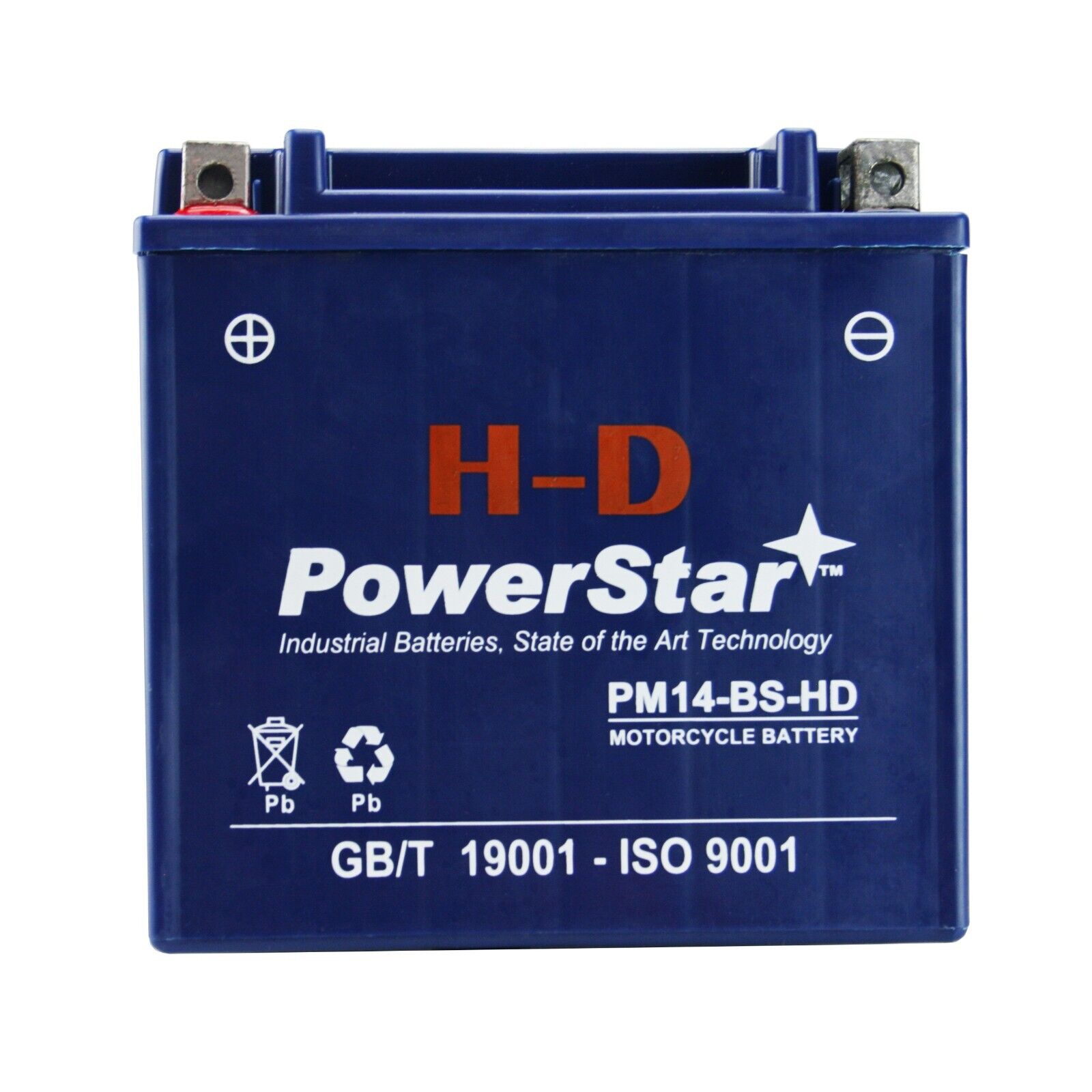 PowerStar H-D YTX14-BS Motorcycle Battery For Honda VTX1300T 2008-2009