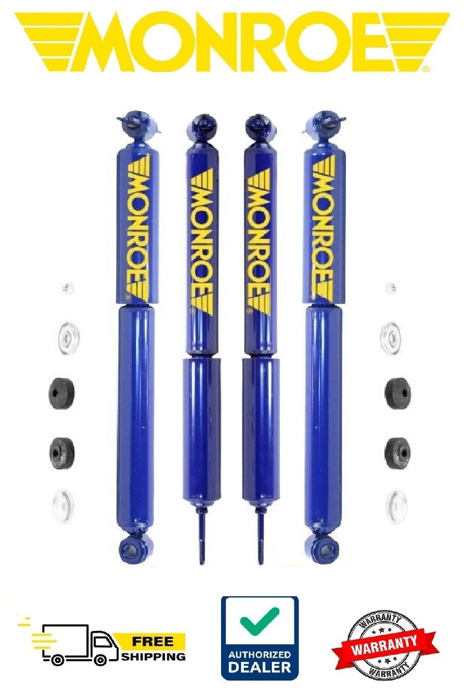 2 Front & 2 Rear Shock Absorber Set of 4 Kit NEW for 1997-2006 JEEP Wrangler TJ 2 Front & 2 Rear Shock Absorber Set of 4 Kit NEW for 1997-2006 JEEP Wrangler TJ
