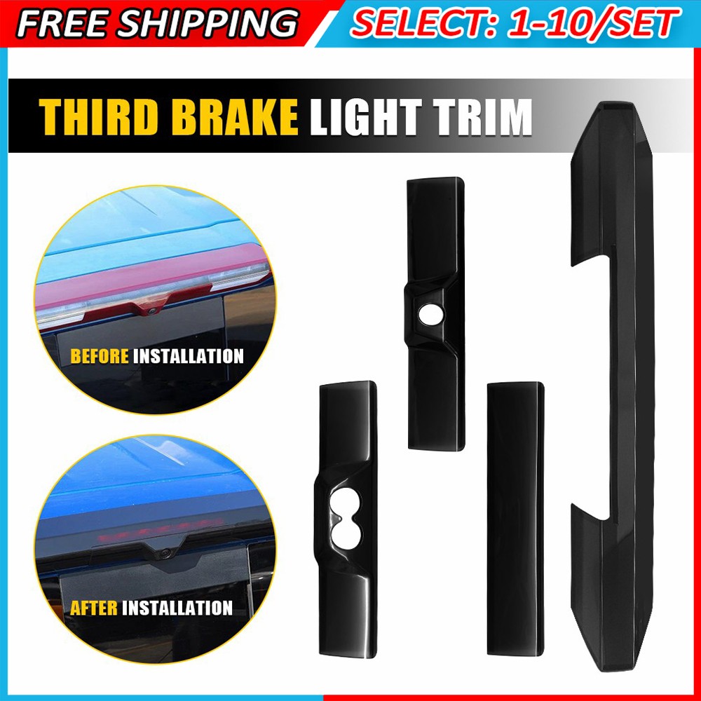 4-40x For 19-25 Chevy Silverado GMC Sierra Smoked Third Brake Light Trim Cover