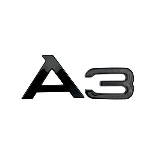 New Audi A3 Rear Trunk Replacement Emblem Badge Matte Black Ornament 3D Decal