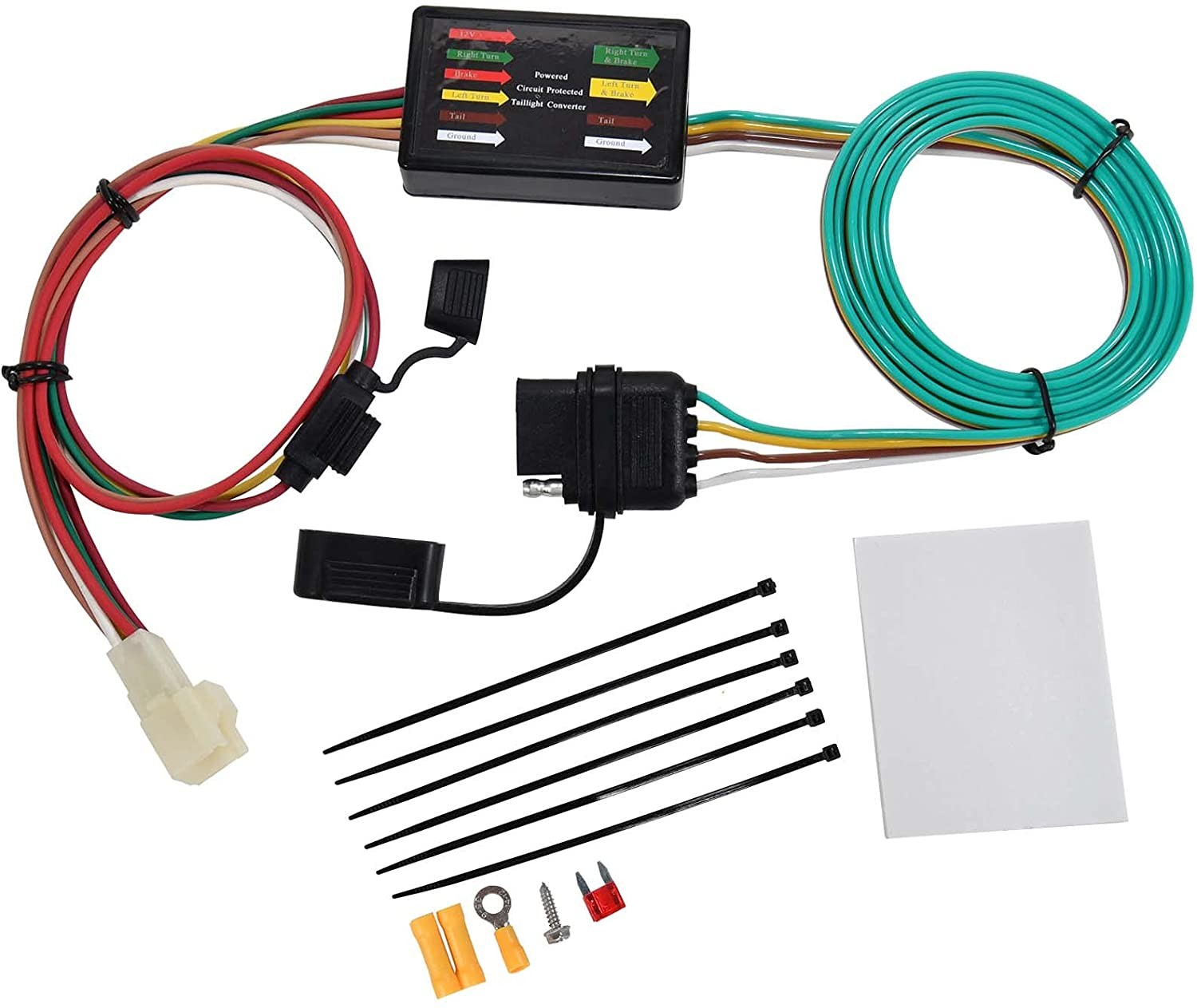 4-Flat Connector Trailer Wiring Harness For Subaru Outback Wagon 2000-2009 55370