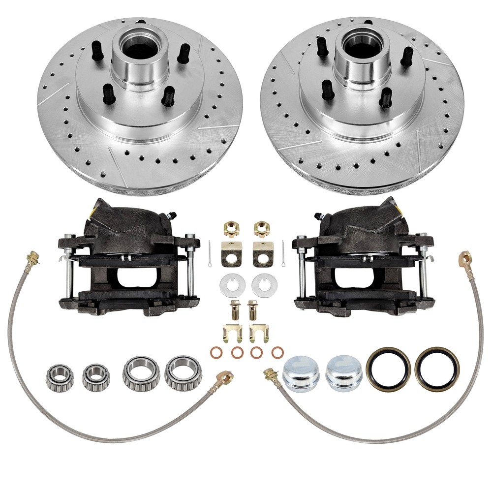 Old For 73-87 Chevy C10 Truck Deluxe Front Disc Brake Wheel Component Kit 5 Lug