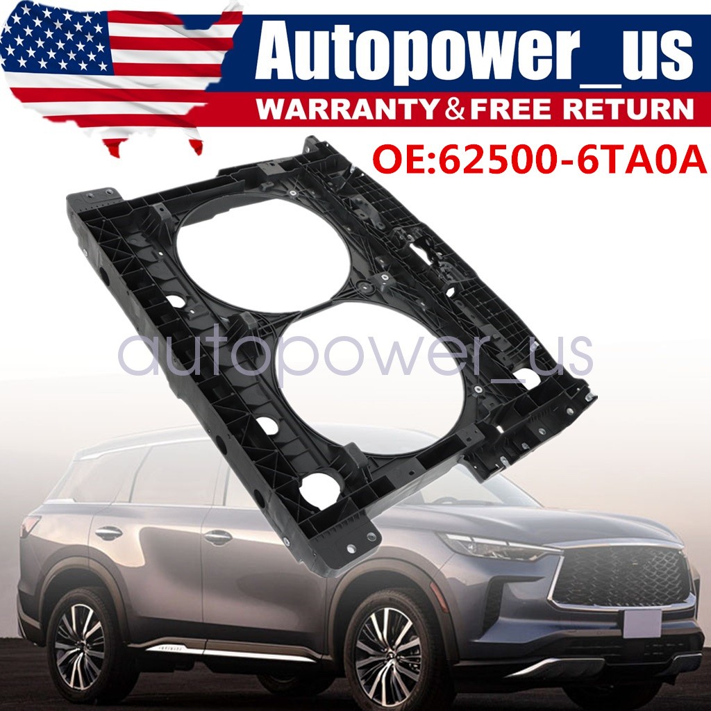 1Pcs Black Radiator Core Support New For 2022-24 Infiniti QX60 Nissan Pathfinder
