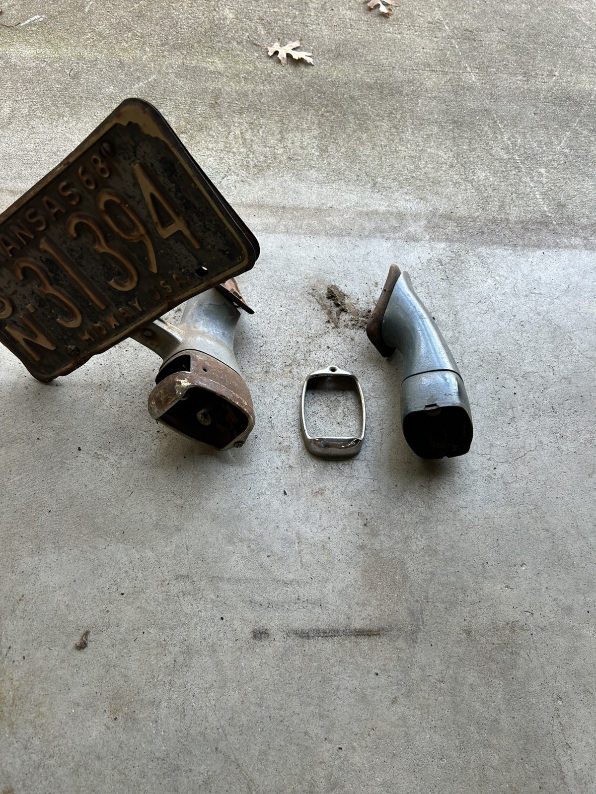 1937 1938 Chevy Coupe TAIL LIGHTS & BRACKETS Original GM Pair Master Deluxe 