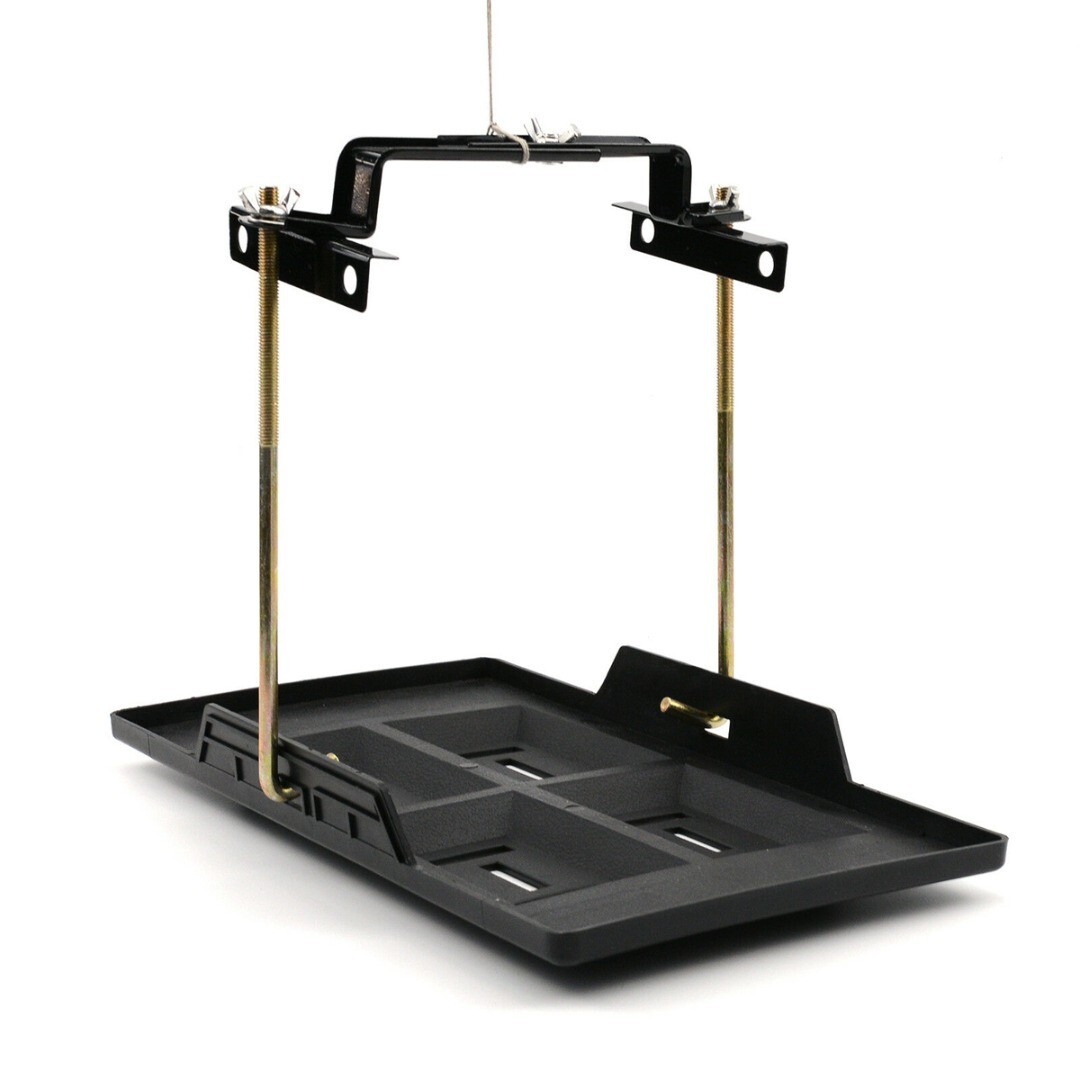 Universal Storage Battery Holder Adjustable Tray + Hold Down Clamp Bracket Kit