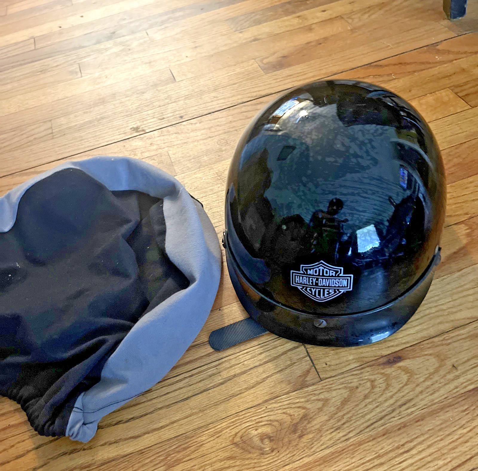 Harley-Davidson Stock Half Helmet Medium M Women’s Black DOT Motorcycle On-Road