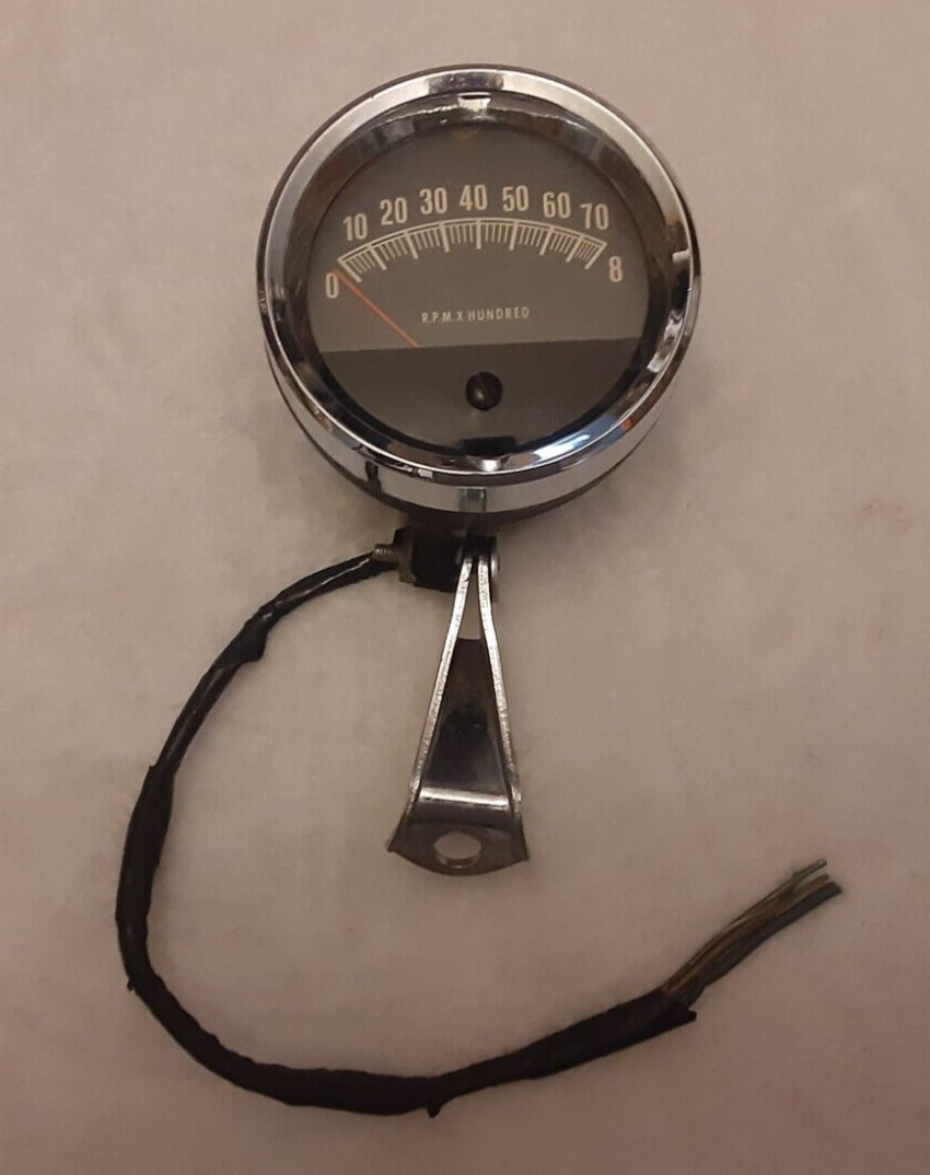 Vintage RAC Tachometer 8K Vintage 8,000 RPM 63003580 1960S Column Mount #7062