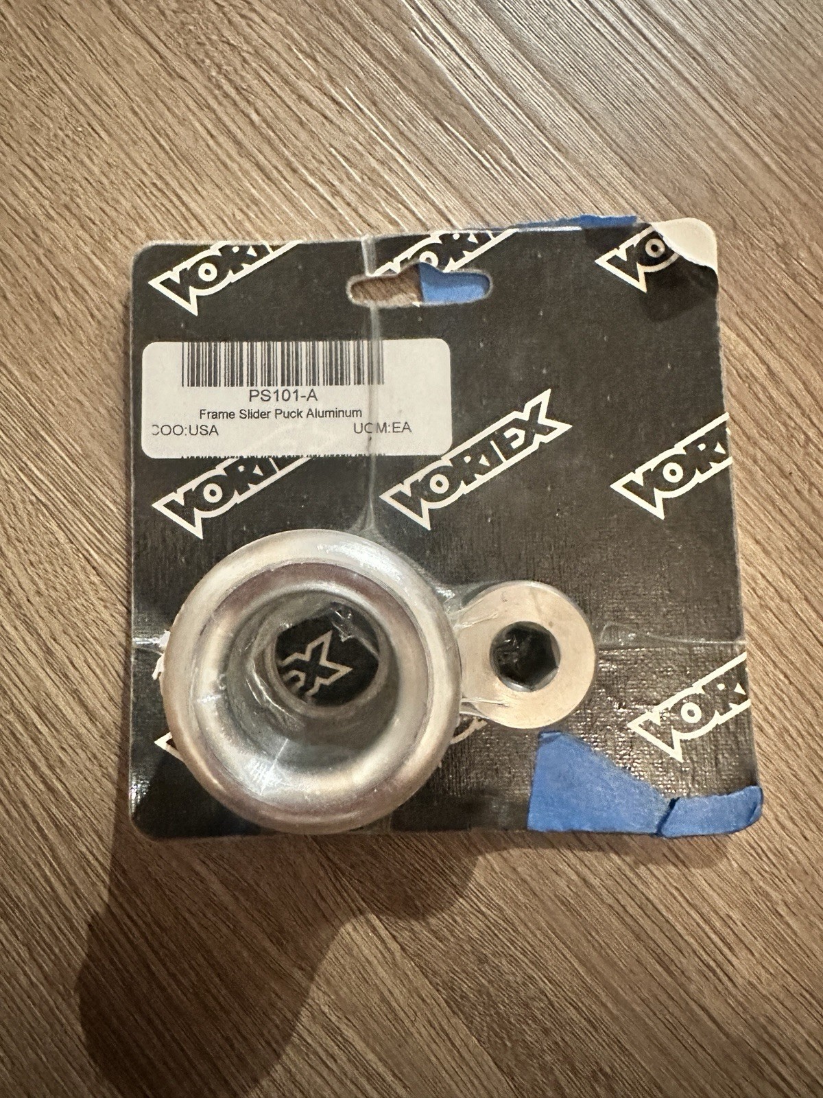 NOS VORTEX FRAME SLIDER PUCK CHROME GREASE THREADS PS101-A OEM