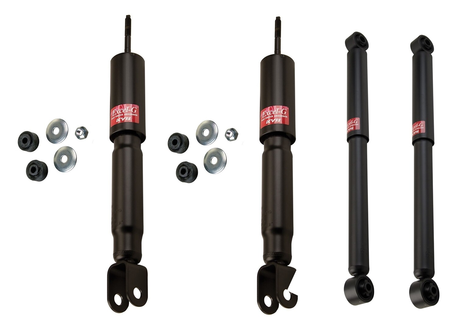 Front & Rear KYB Excel-G Shock Absorbers Kit for Chevy GMC Sierra 1500 4WD AWD