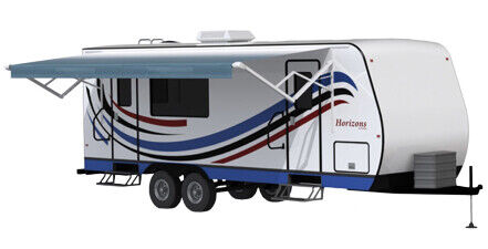 Carefree Longitude Electric RV Awning 13' Black/Grey Dune (complete with arms)
