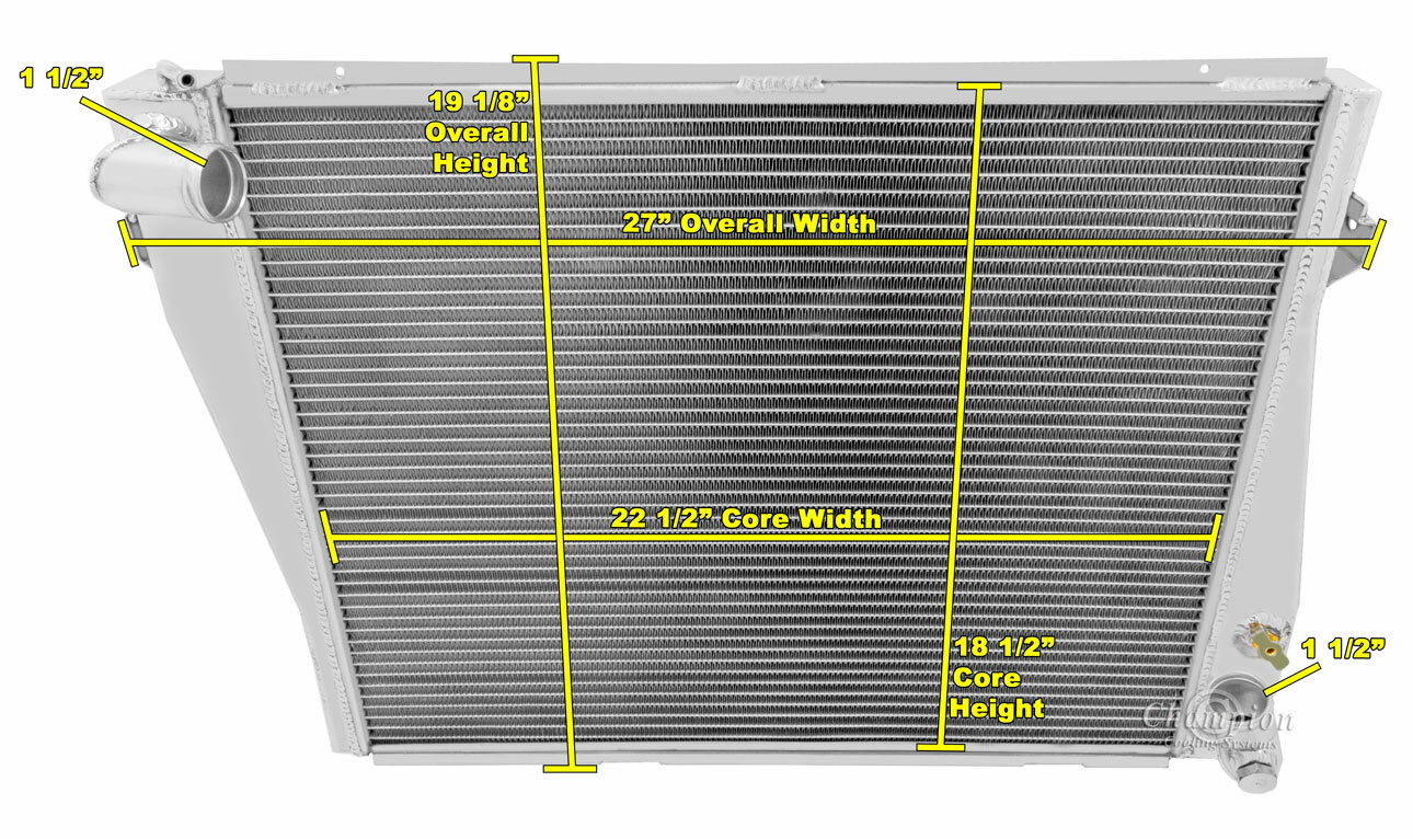 Kool Champion 2 Row All Aluminum Radiator for 1968 1969 1970 1971 BMW 2800CS L6
