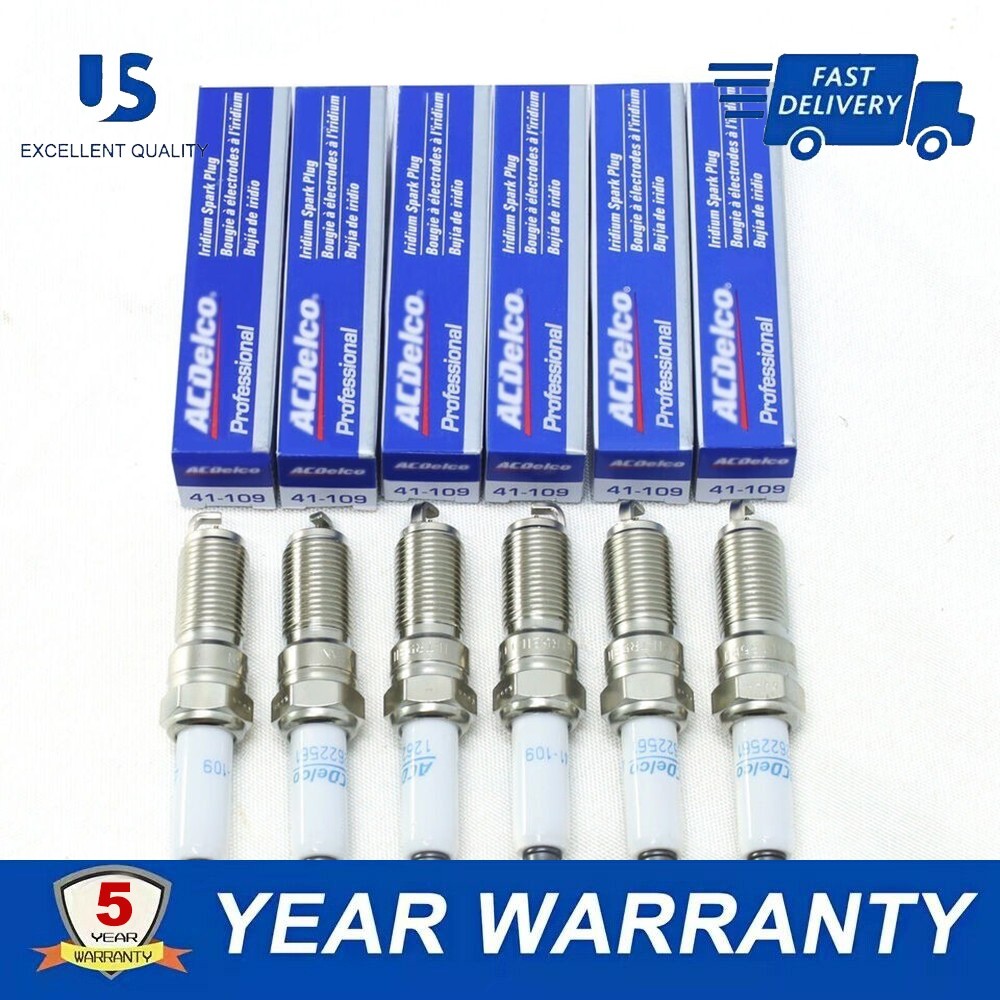 6PCS OEM IRIDIUM SPARK PLUGS 41-109 For Buick Cadillac Chevy 3.0L 3.6L 12622561 6PCS OEM IRIDIUM SPARK PLUGS 41-109 For Buick Cadillac Chevy 3.0L 3.6L 12622561