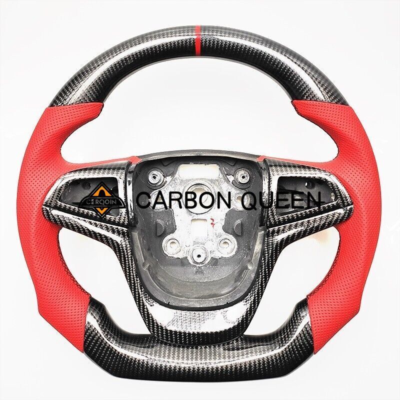 carbon fiber with  RED LEATHER steering wheel for CHEVY SS SV6VF2/Holden VF HSV