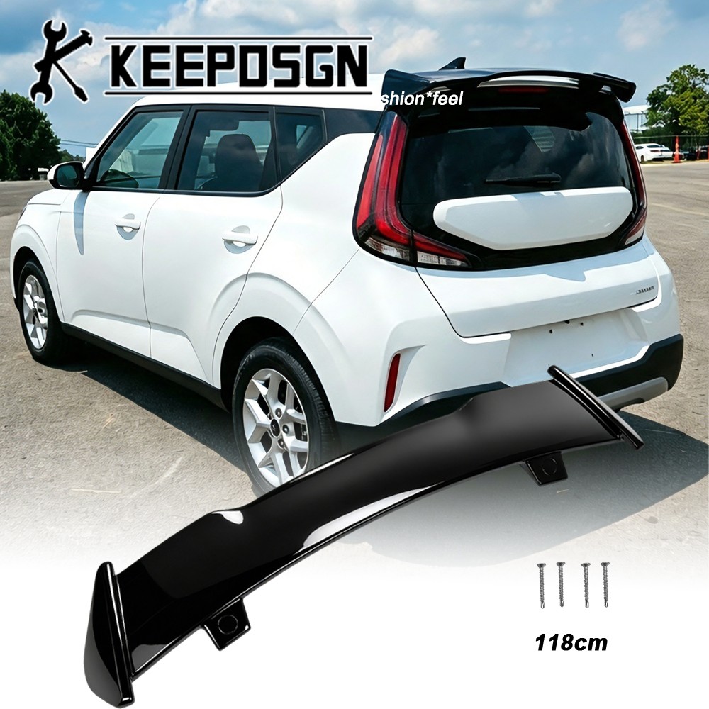 Glossy Black 118cm Rear Trunk Roof Spoiler Wing Tail lip For Kia Soul Hatchback