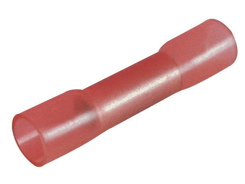 50 Heat Shrink Butt Connectors / Splices  Red 20-18 Ga Free Domestic Shipping