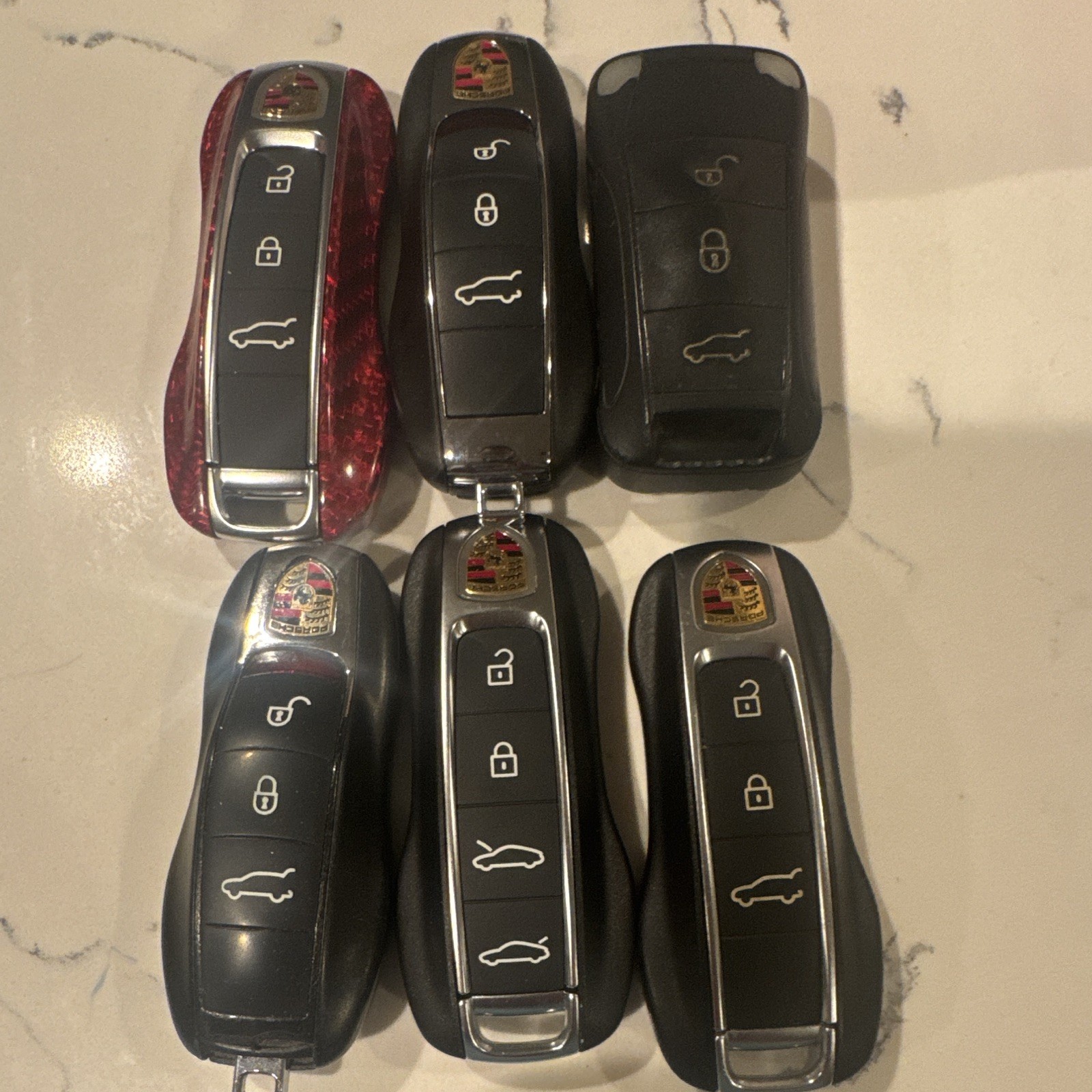 Lot Of 6 Genuine OEM Porsche Smart Key Fobs