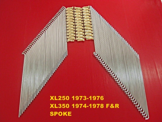Fit HONDA XL250 1973-1976 XL350 1974-1978 F&R SPOKE 72 Pcs.NIPPLE GOLD JAPAN[mi]
