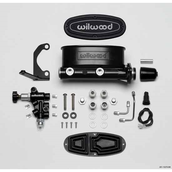 Wilwood 261-13270-BK Aluminum Tandem M/C Kit W/ Bracket and Valve