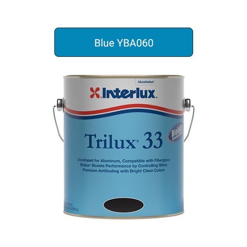 Interlux Trilux 33 Aluminum Antifouling Protection Paint Blue Quart YBA060Q