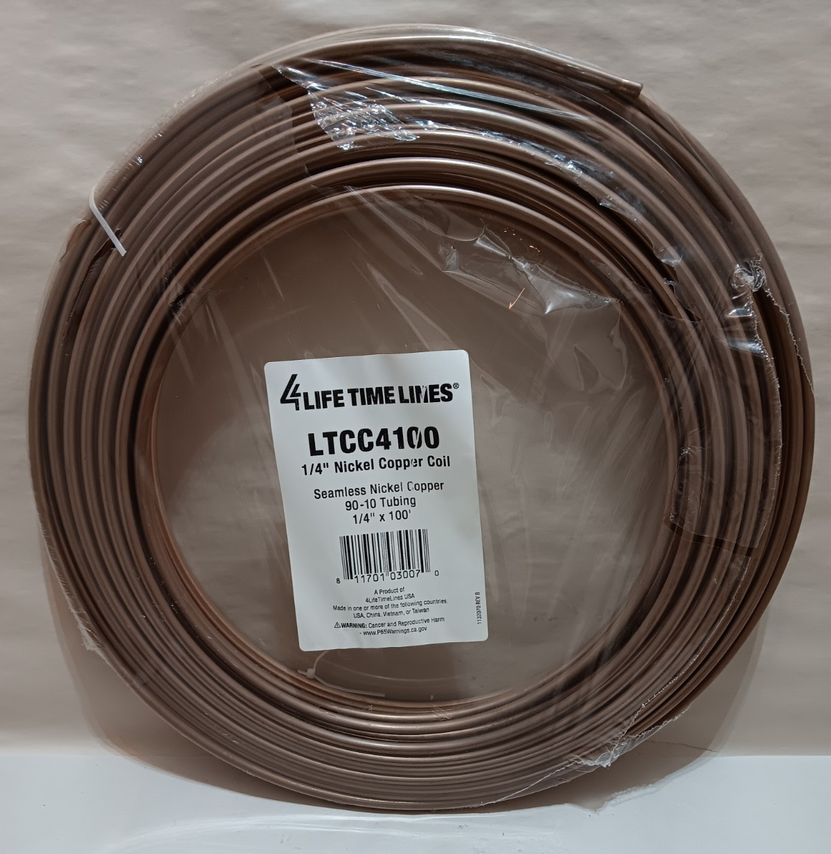 4LIFETIMELINES 1/4 Inch x 100 Ft Copper Nickel Brake Line Tubing Coil NEW
