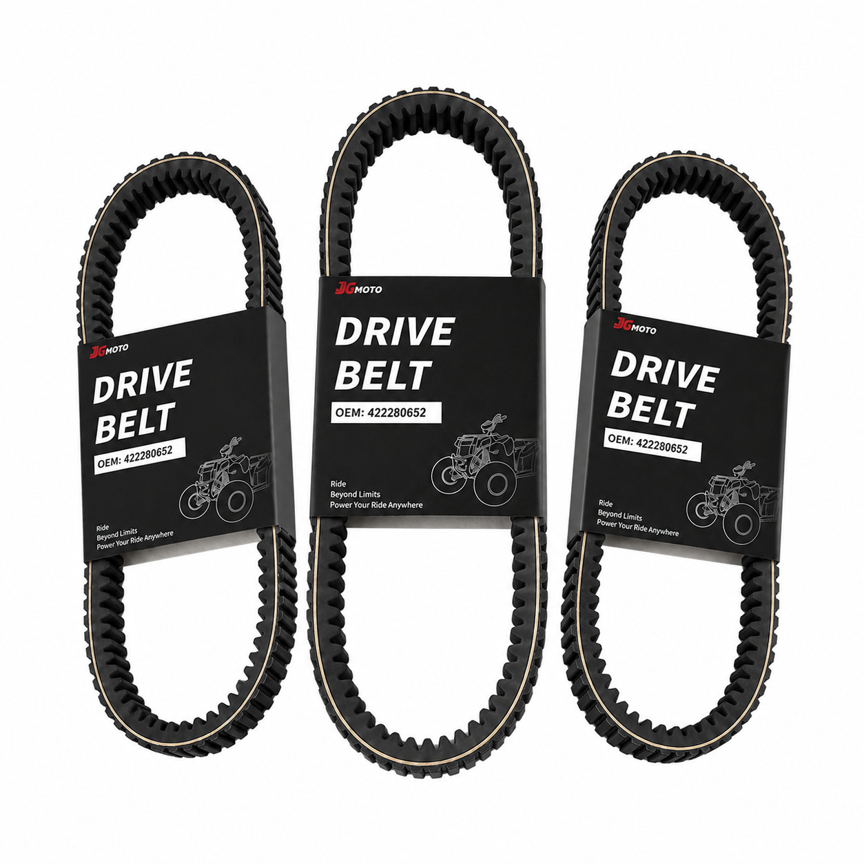 3PCS X3 EPDM CVT Belt Drive Belt for Can-Am Maverick X3/MAX/Turbo 422280652
