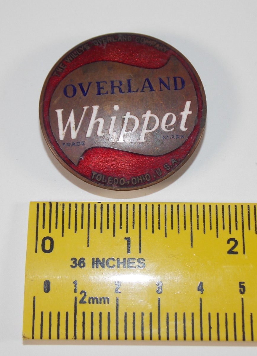 Rare 1926-1928 Overland Whippet Willys Ohio Car Radiator Automotive Emblem Badge Rare 1926-1928 Overland Whippet Willys Ohio Car Radiator Automotive Emblem Badge