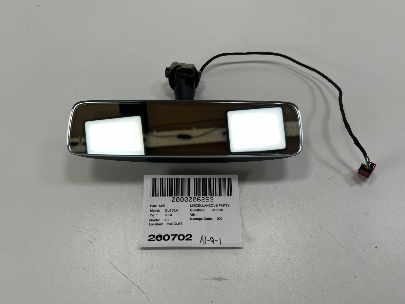 2020-2026 Mercedes GLA GLB Interior Rear View Mirror A2478103910