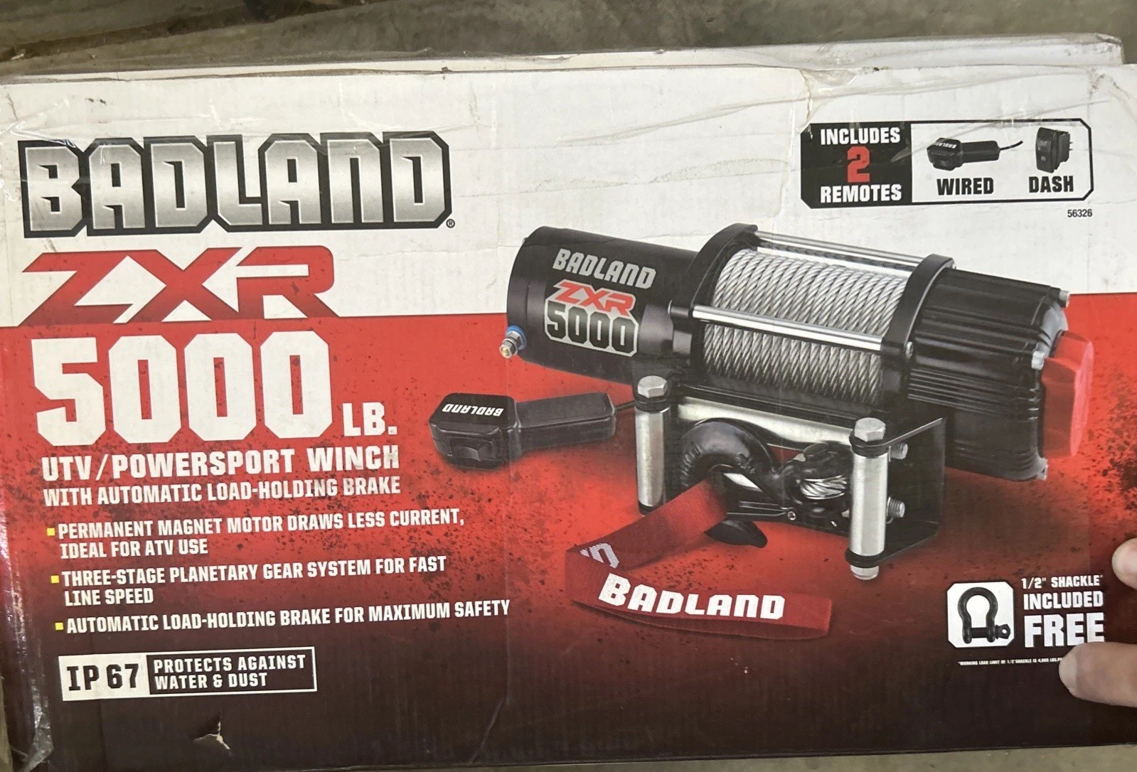 BADLAND ZXR 2500 Lb. 12v Winch UTV/Powersport Truck Heavy Duty BADLAND ZXR 2500 Lb. 12v Winch UTV/Powersport Truck Heavy Duty
