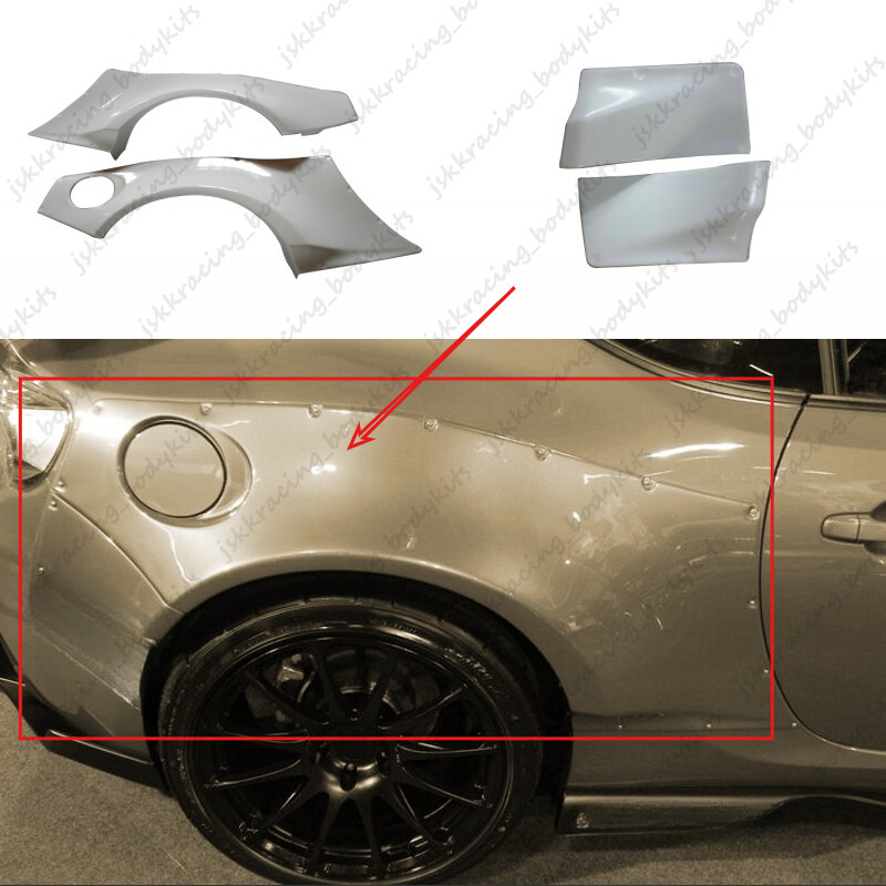 For Toyota FT86 GT86 FRS RB1-Style Rear Over Fender Widebody FRP Unpainted 4pcs