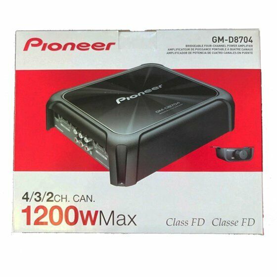 NEW Pioneer GM-D8704 1200 Watt 4/3/2-Channel Class D Amplifier With Bass Knob