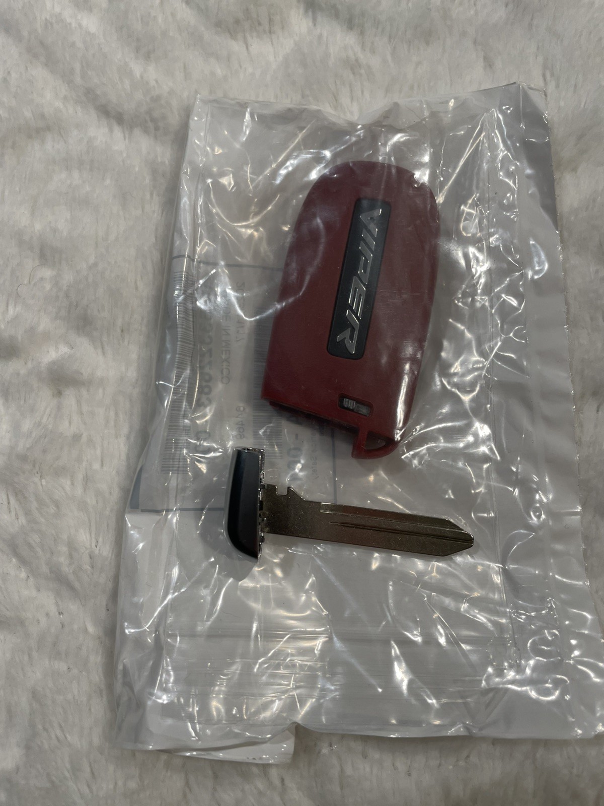 New, Sealed, OEM dodge Viper Gen5 RED key Fob 2013-2017 WITH blank key blade