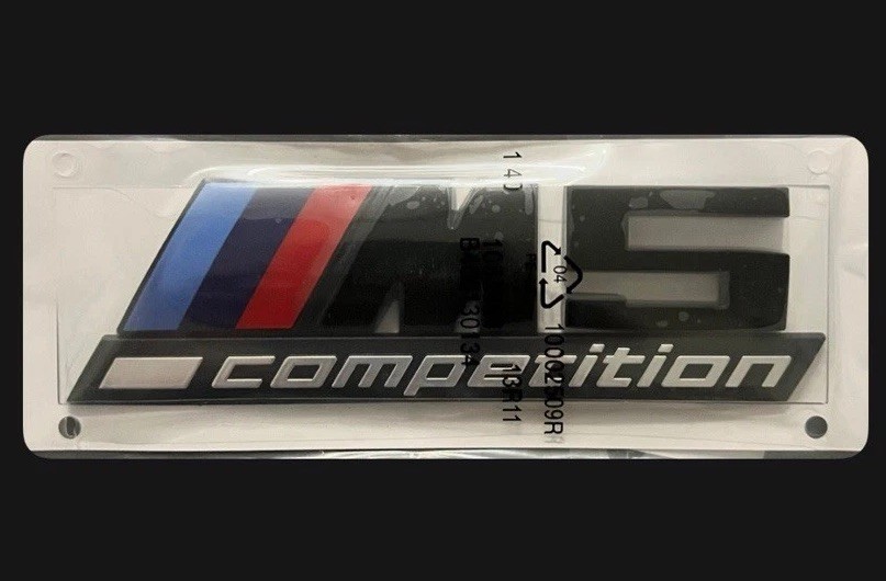 Genuine BMW F90 M5 Competition Black Rear Trunk Emblem – M5 Badge Decal 