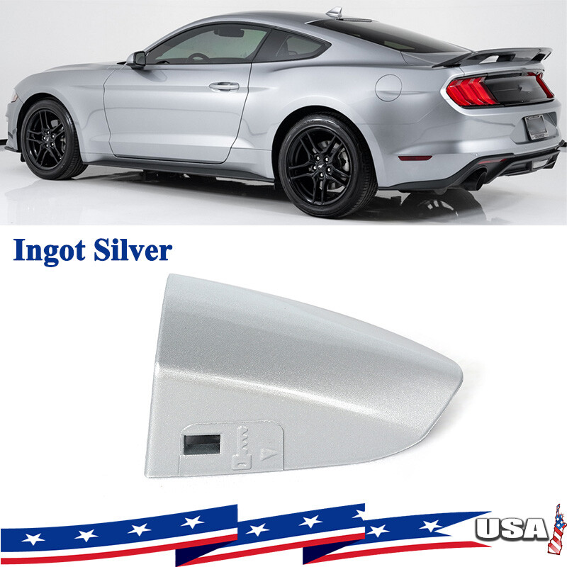 For 2015-2022 Mustang Driver Left Door Handle Key Lock Cover Bezel Ingot Silver