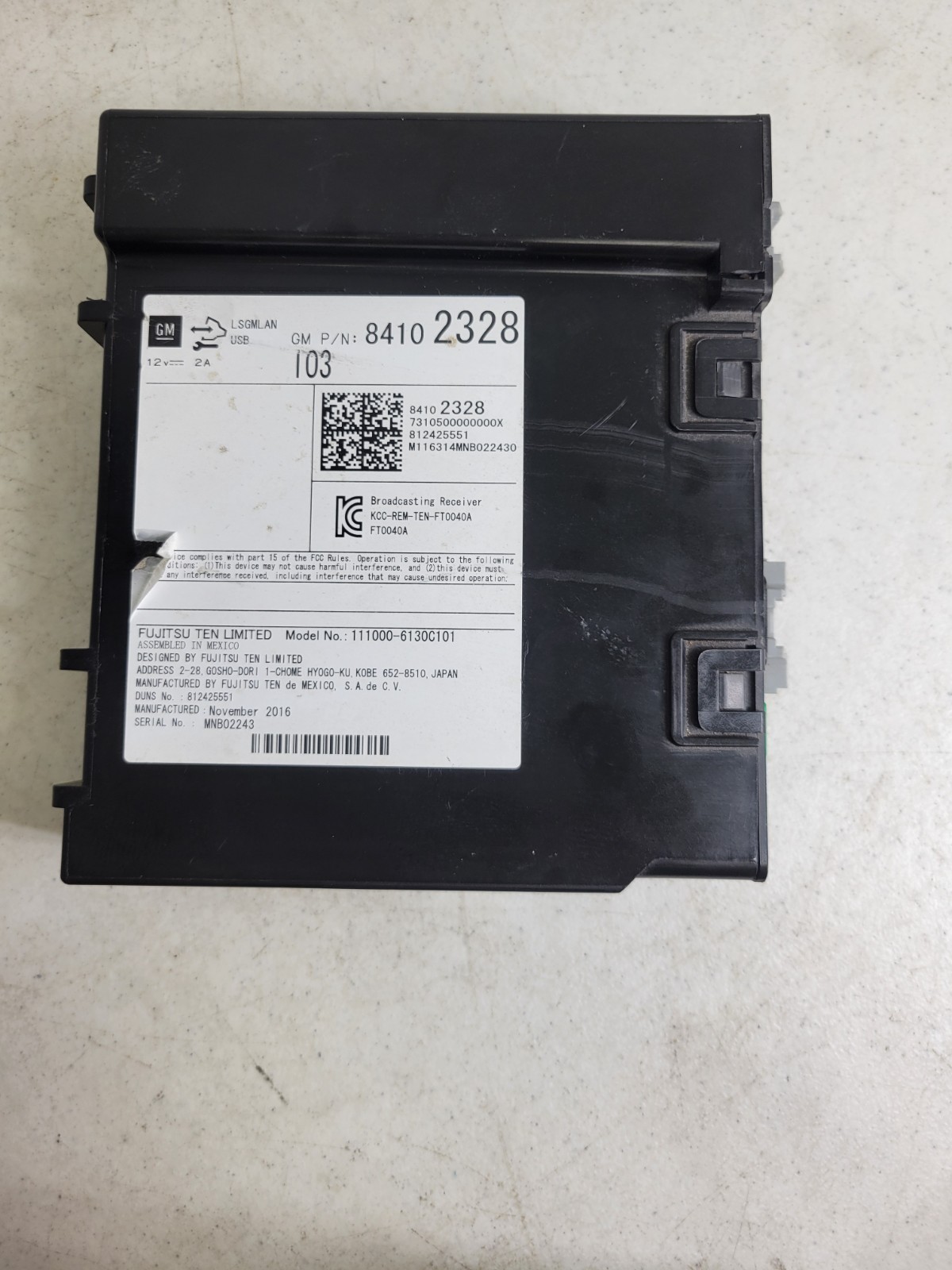 OEM 2017-19 gm chevy gmc digital radio receiver module 84102328 812425551 OEM 2017-19 gm chevy gmc digital radio receiver module 84102328 812425551