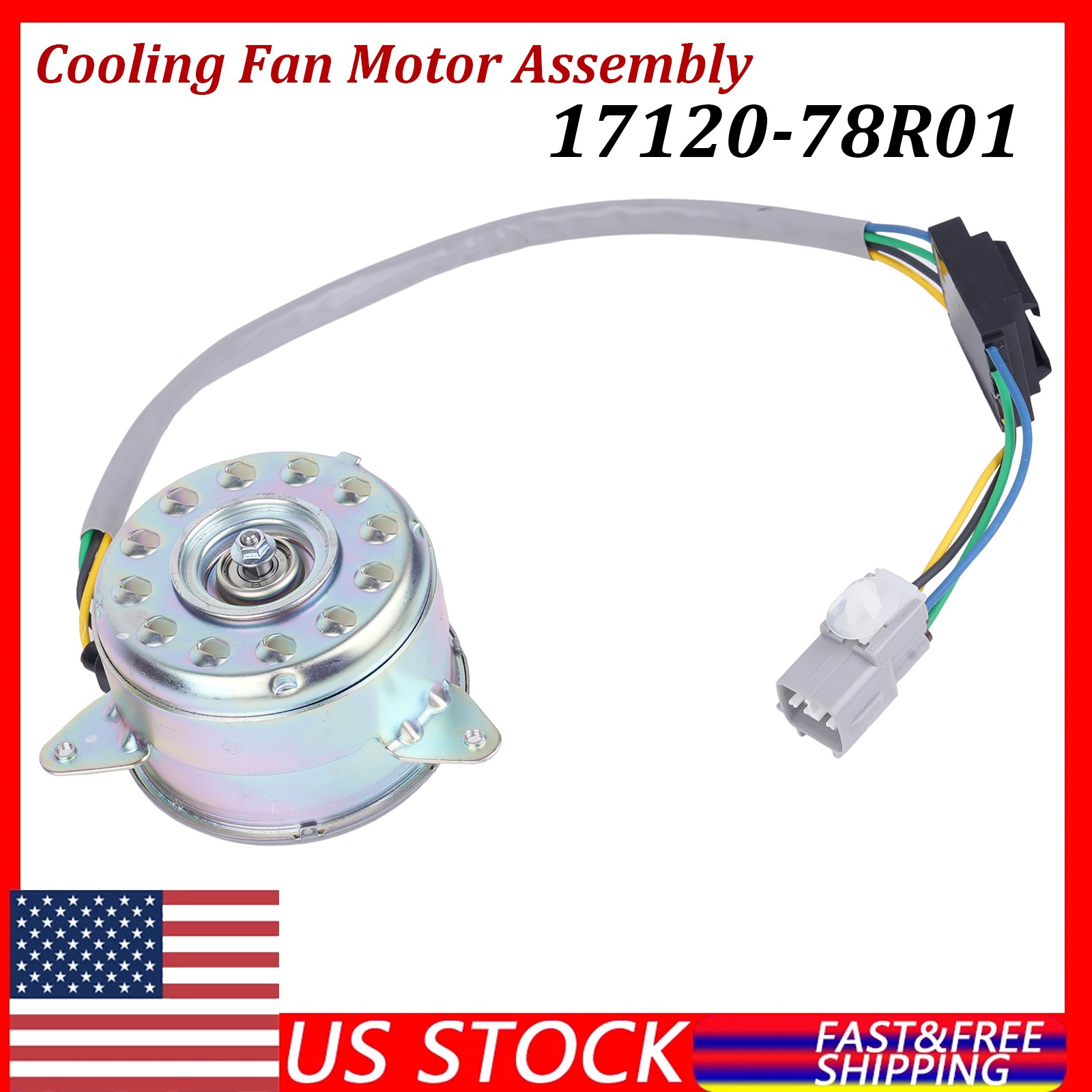 12V Cooling Fan Motor Assembly Fit for Suzuki Replace 17120-78R01 1712078R01 US