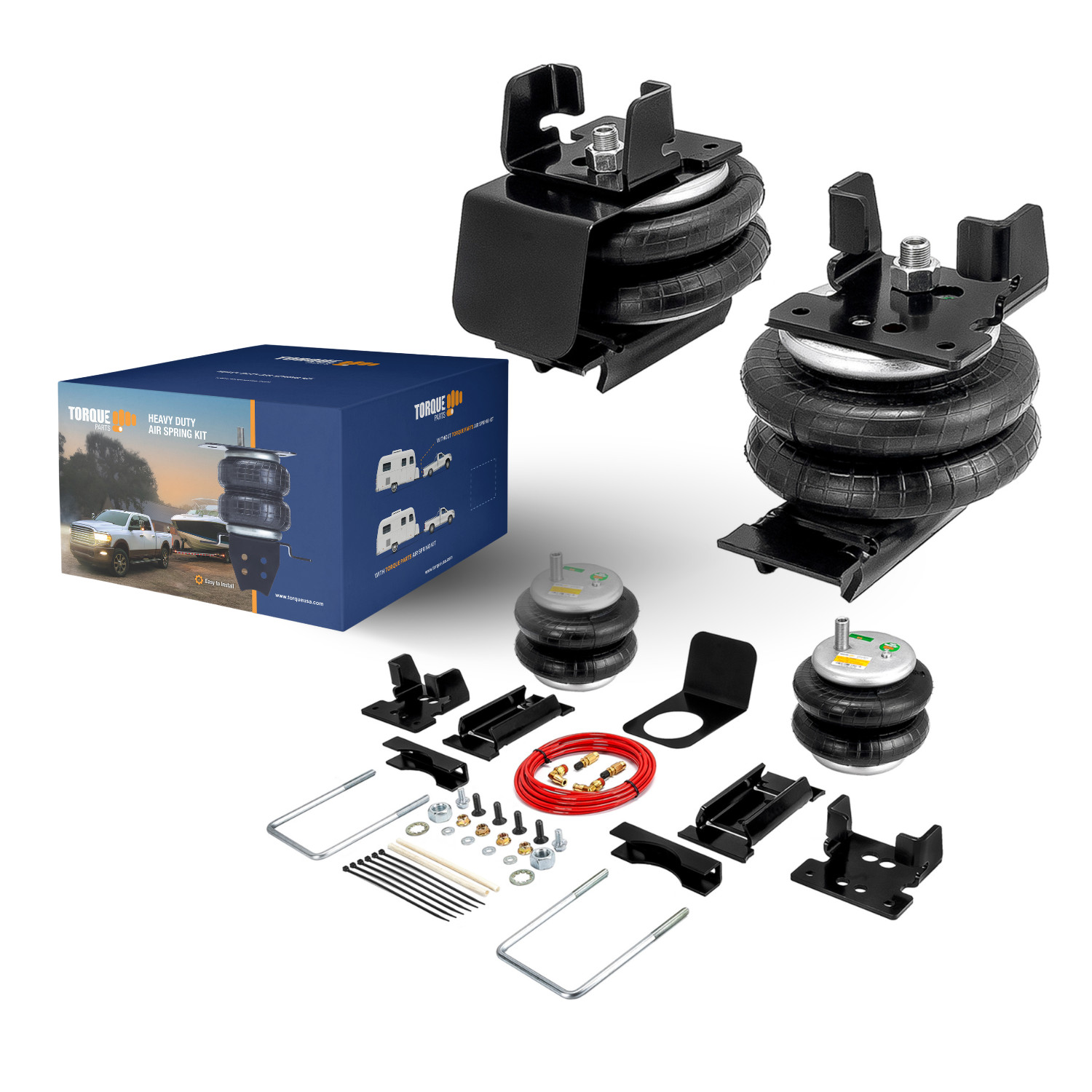 7,500 lbs Air Bag Suspension Kit for 2013-2025 Dodge Ram 3500 Rear Helper Bag