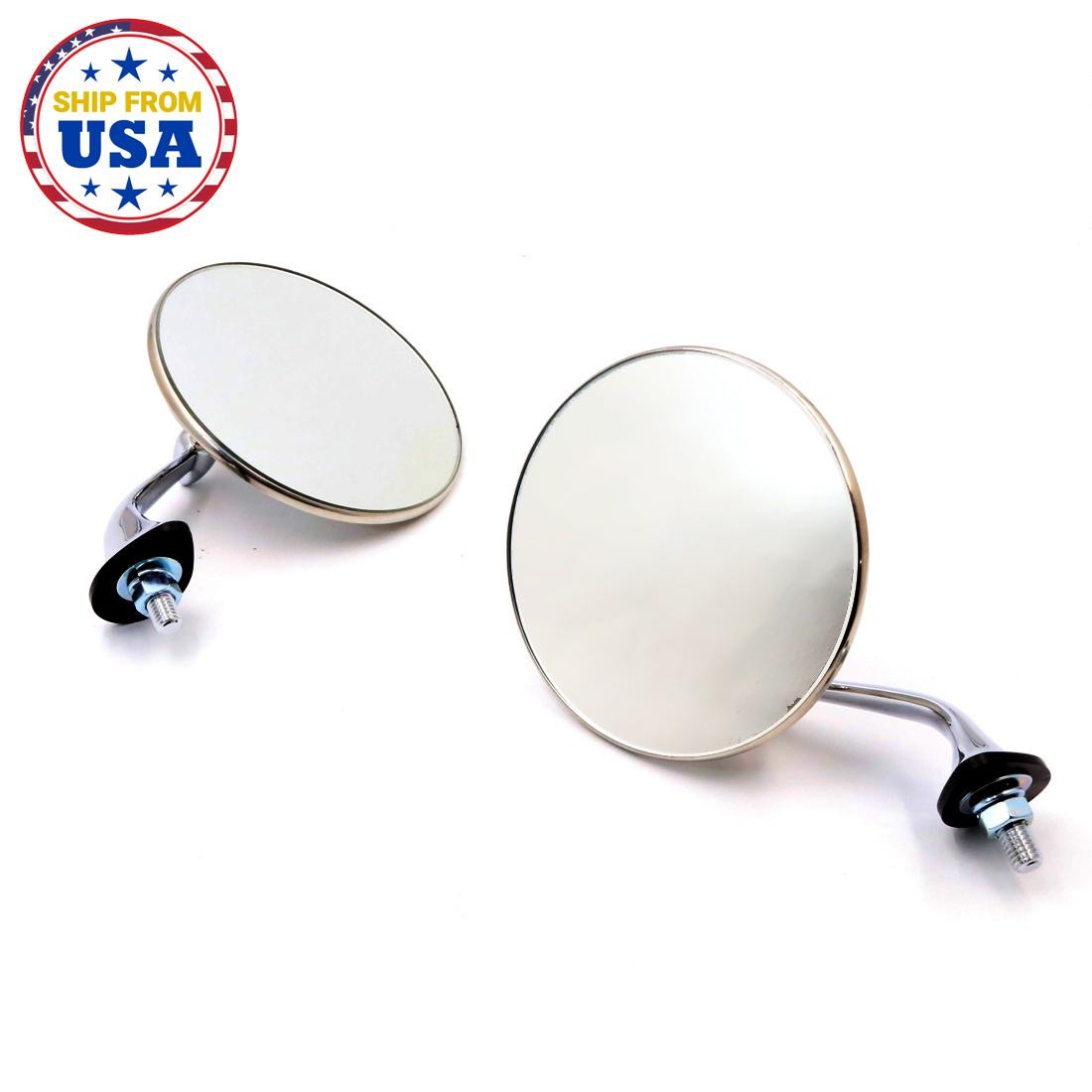 PAIR CHROME FENDER MIRRORS NEW LH And RH Side ROLLS-ROYCE PHANTOM V 1959 - 1968