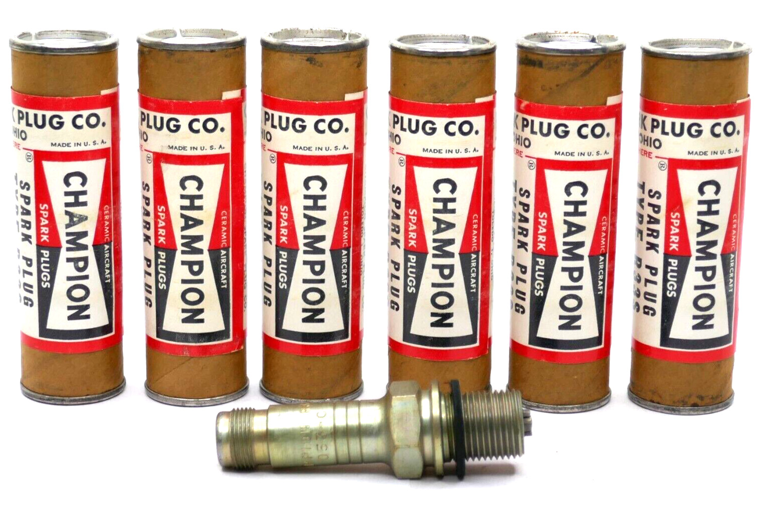 R33S WWII Champion Aircraft Spark Plugs Curtiss Wright Pratt Whitney Allison 6
