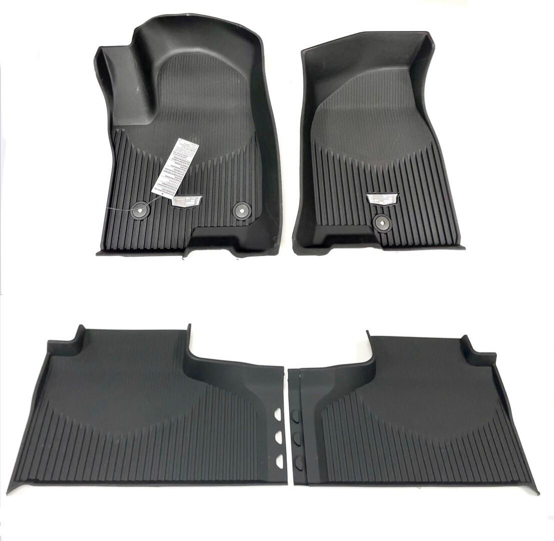 2021-2026 Cadillac Escalade / ESV Front & 2nd Row Floor Liners Black OEM GM 2021-2026 Cadillac Escalade / ESV Front & 2nd Row Floor Liners Black OEM GM