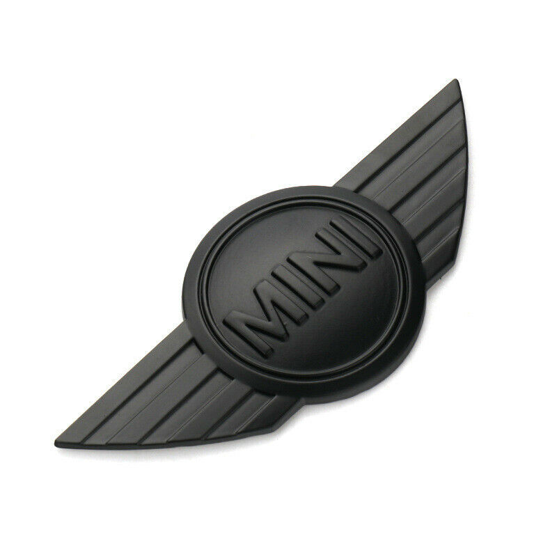 Black MINI Cooper CLUBMAN S FRONT HOOD Emblem Badge stickers R50 R52 R57 R58