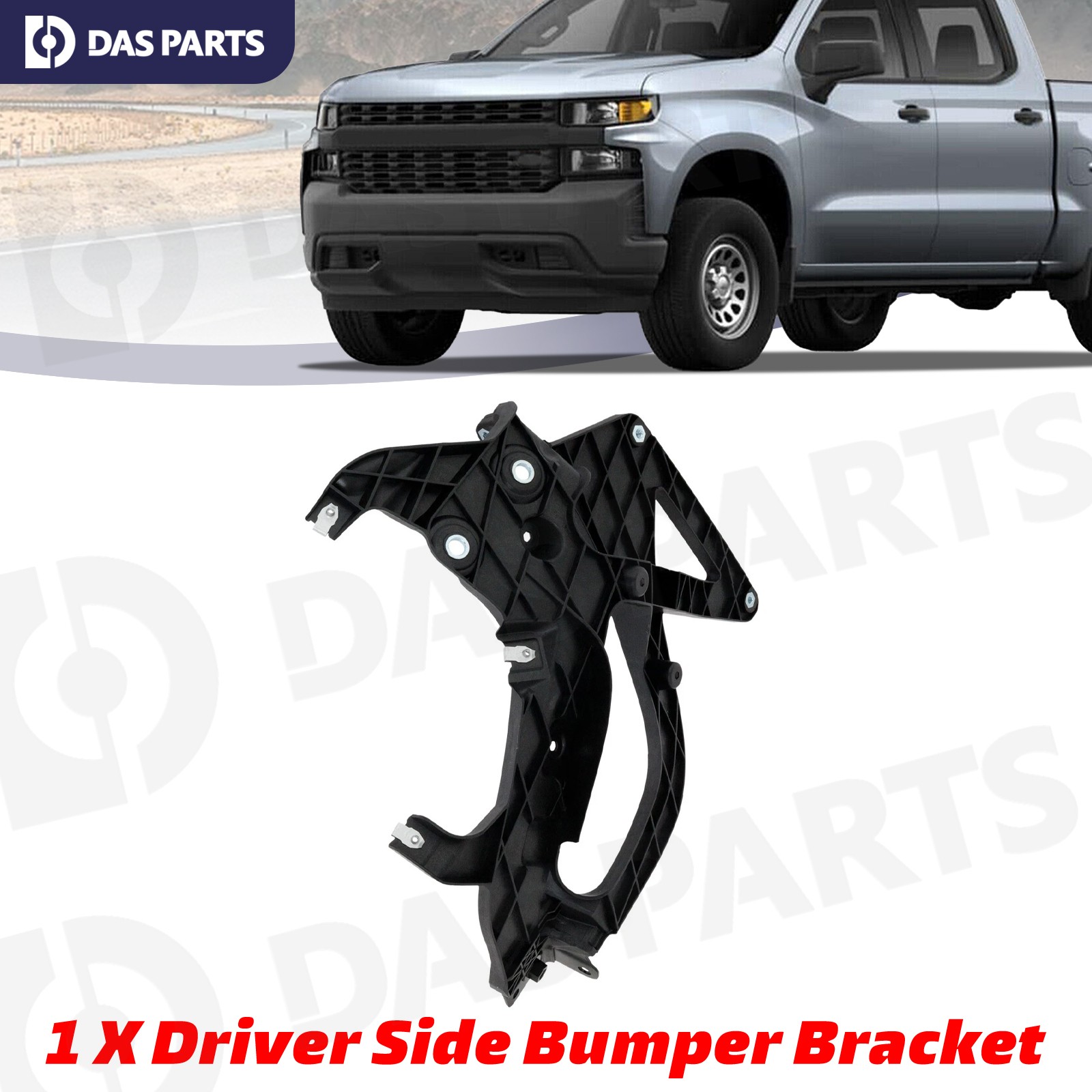 For 2019-2021 Silverado 1500 2022 LTD Front Left Outer Bumper Bracket GM1062124