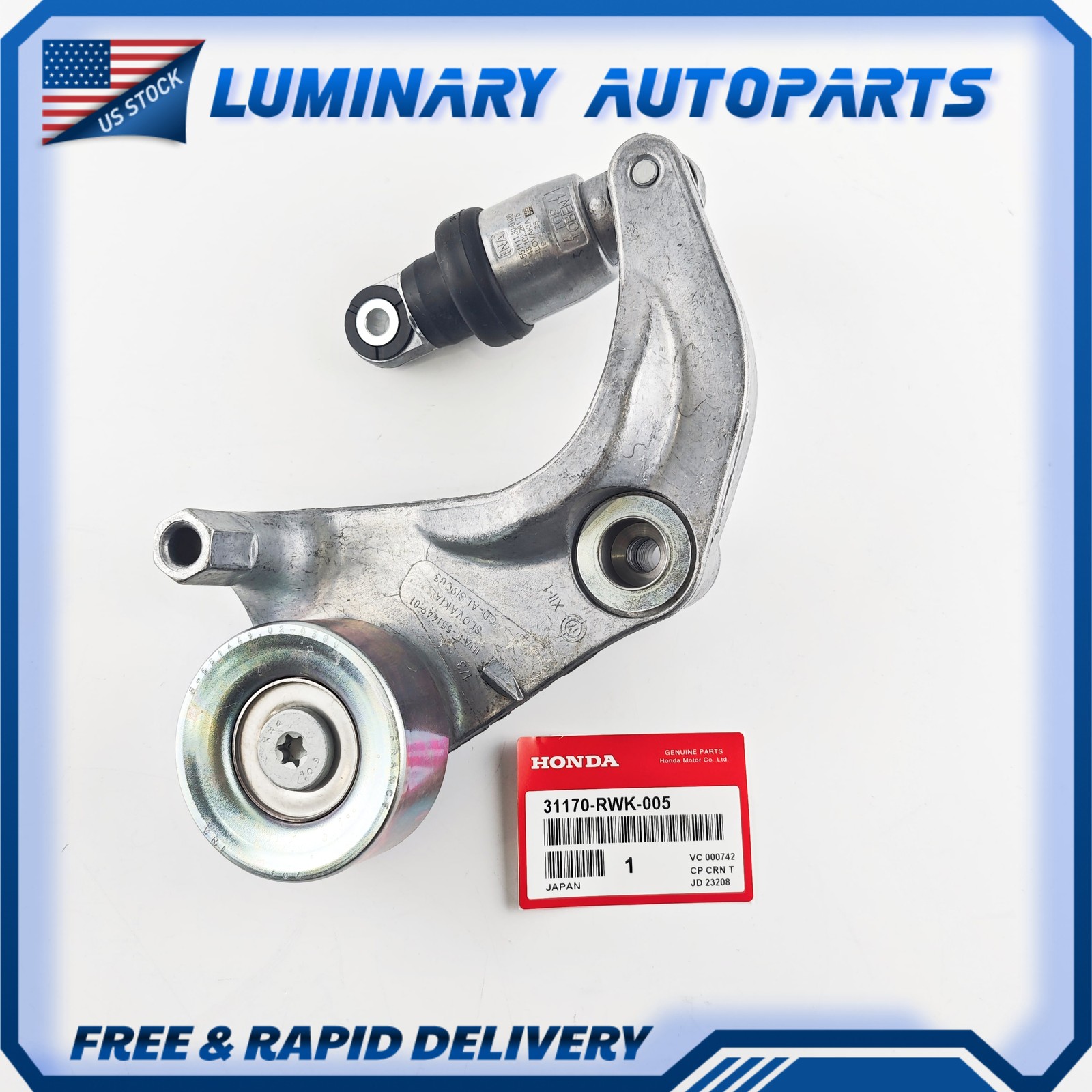 OEM  For Honda Civic 1.8L INA Serpentine Belt Tensioner Assembly 31170-RWK-005