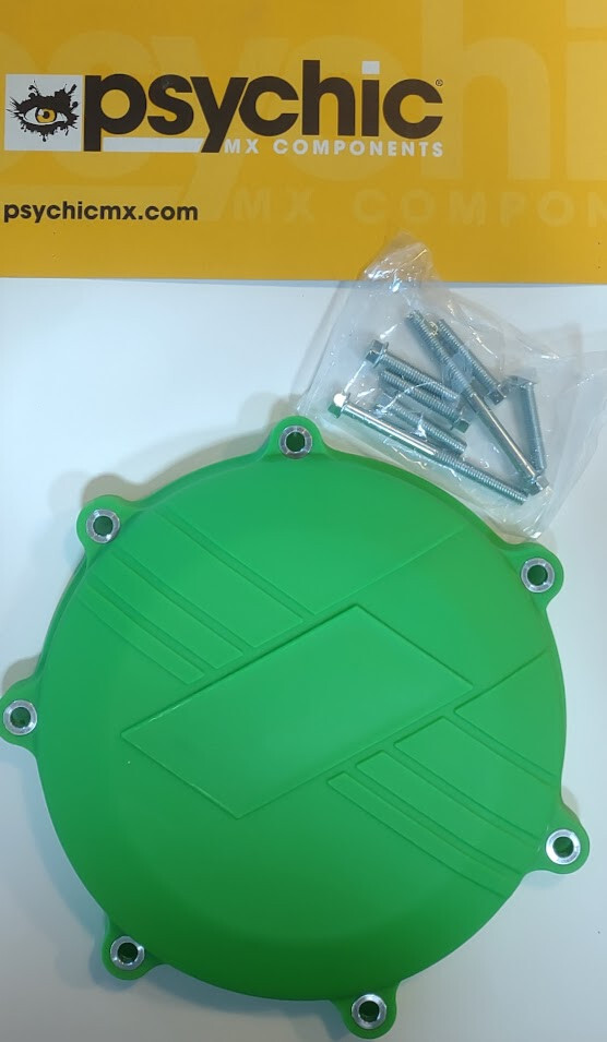 Psychic Clutch Cover Protector Green Kawasaki KX450F 2019-2020 KX450SR 2022-2023 Psychic Clutch Cover Protector Green Kawasaki KX450F 2019-2020 KX450SR 2022-2023