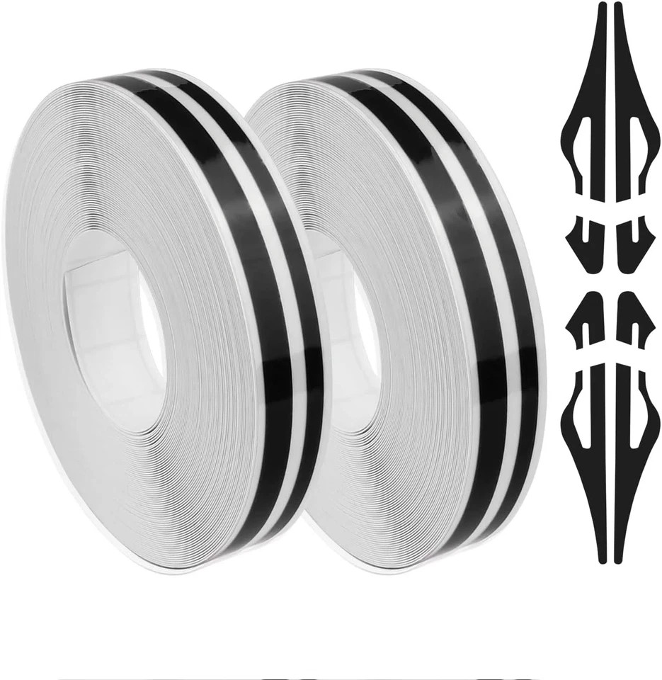 2X 32Feet Vinyl Pinstriping Pin Stripe Double Line Car Tape Decal Sticker 1/6\