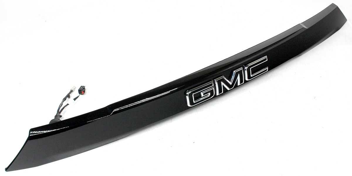 OEM Tail Finish Panel For GMC Acadia, Denali Black Chrome Black Emblem Letters